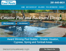 Tablet Screenshot of houstoncoolpools.com